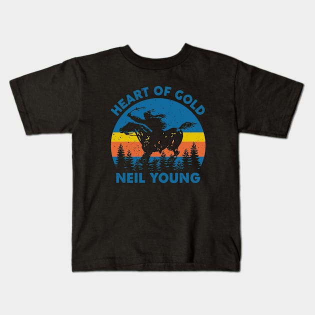 Neil Heart Of Gold Retro Kids T-Shirt by Symmetry Stunning Portrait